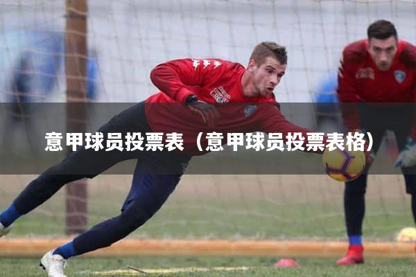 意甲球员投票表（意甲球员投票表格）